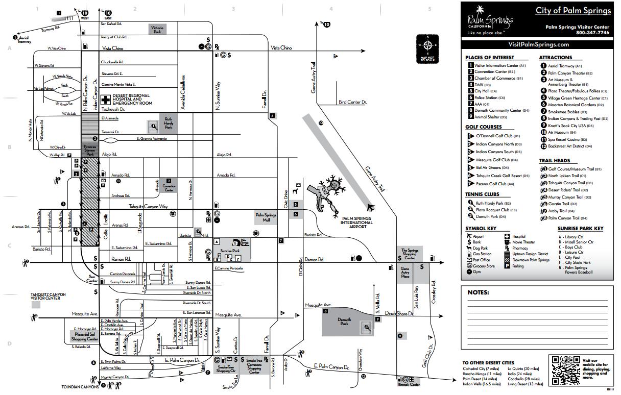palm springs architecture tour map